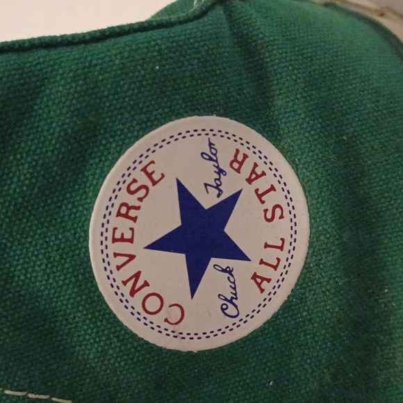 Green Chuck Taylor Converse All Star High Tops - Size 4 (Men) or 6 (Women) - Picture 8 of 10